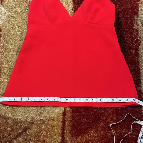 Amanda Uprichard Red Fitted Backless Camisole - Picture 3 of 5